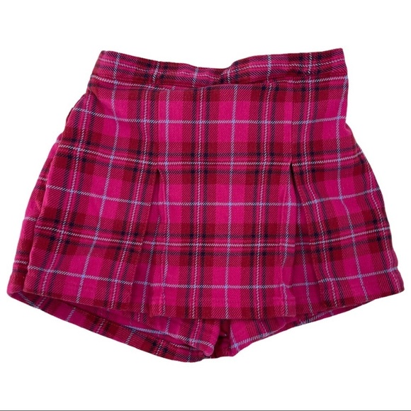 Kru Little Baby Girls Pink Plaid Pull On Skort 24M - Picture 1 of 5